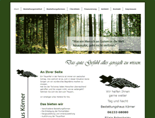 Tablet Screenshot of bestattungshaus-koerner.com
